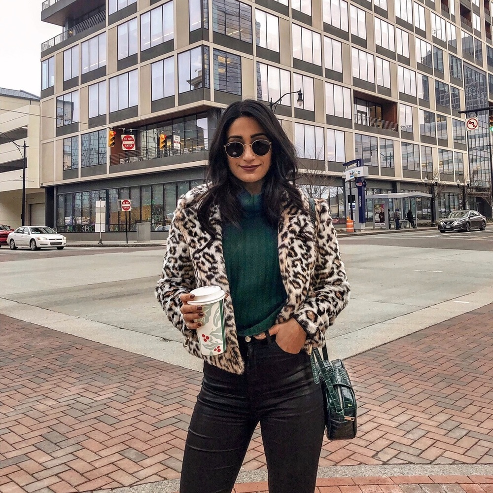 Faux fur coat